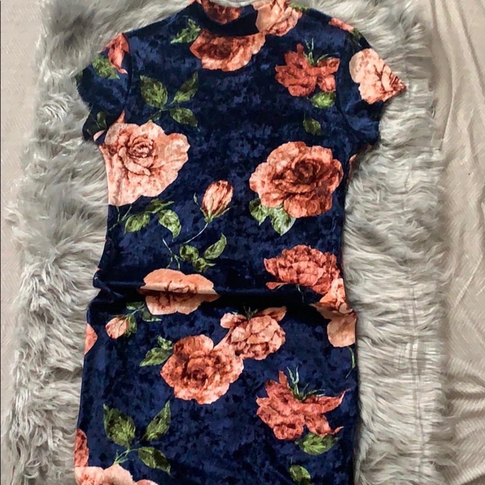 Blue midi dress